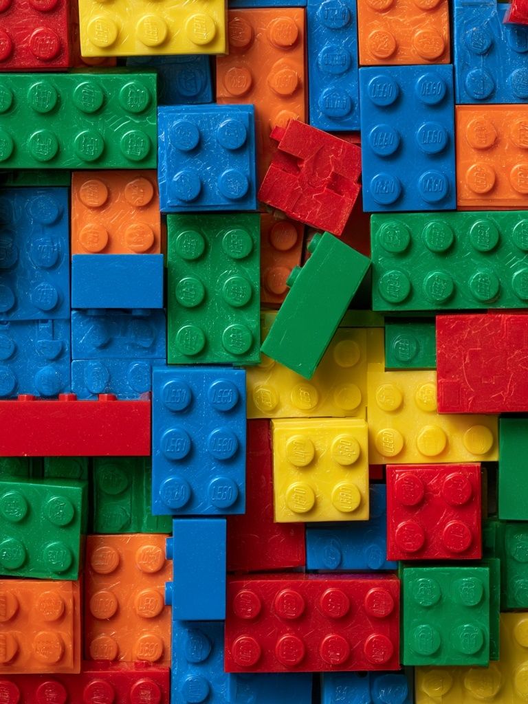 Colorful LEGO Bricks Abstract Poster. poster detail