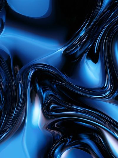 Electric Blue Flow Abstract Poster. poster