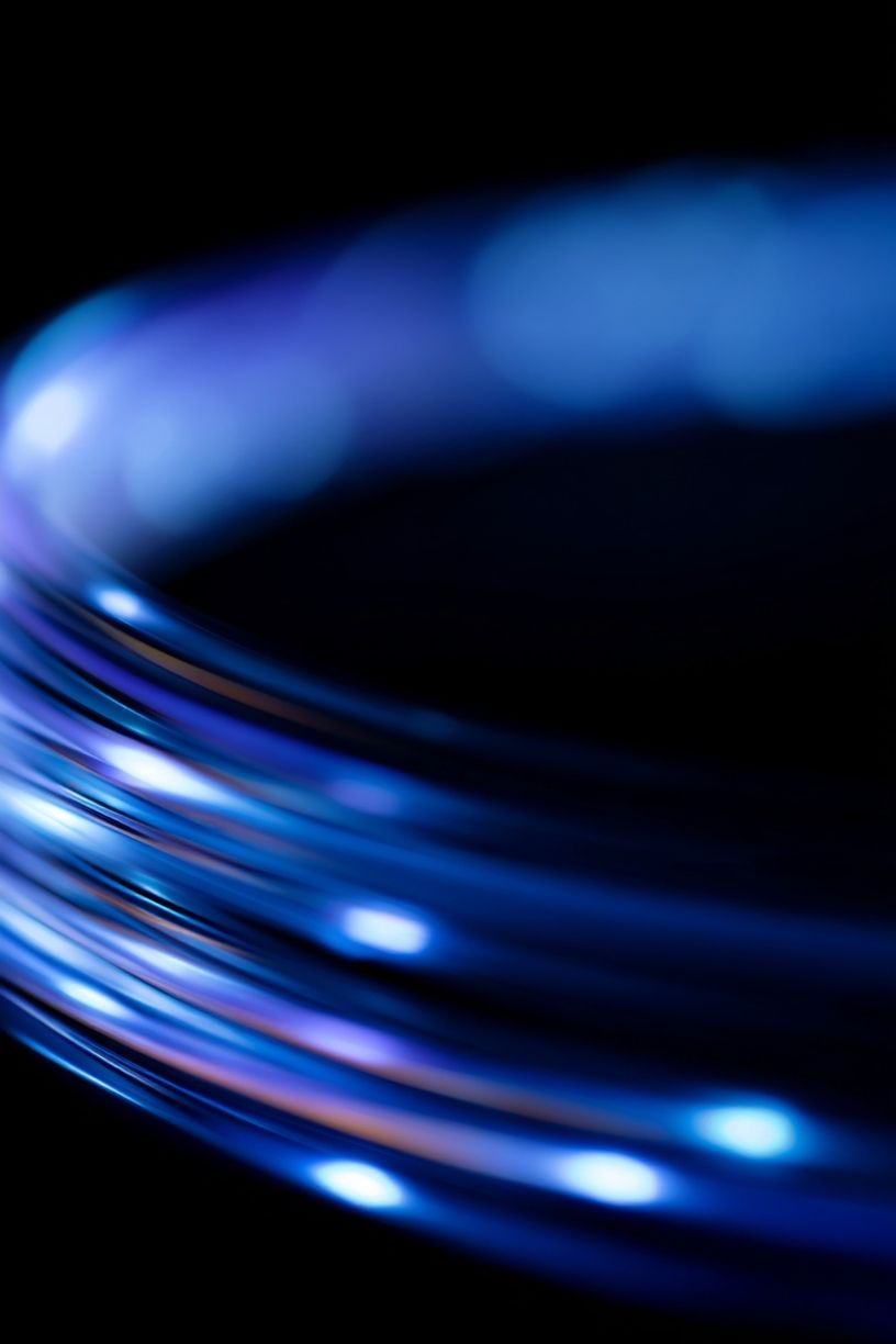 Blue Light Trails Abstract Poster. poster detail
