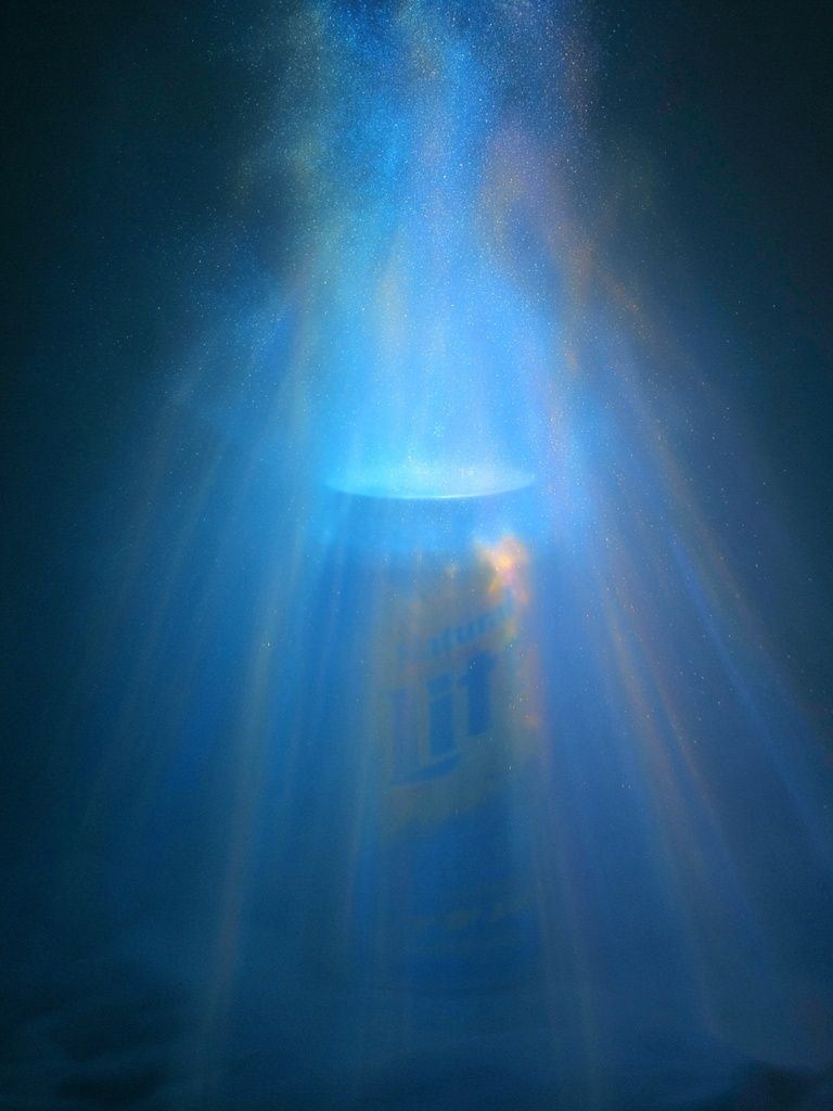 Blue Light Beam Abstract Poster. poster detail