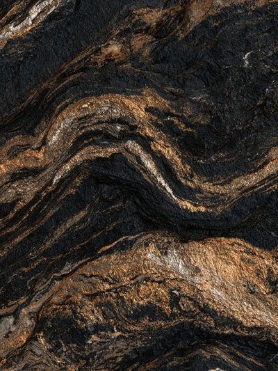 Black and Gold Marble Abstract Poster.