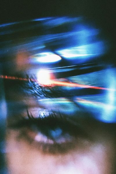 Neon Blur Abstract Poster. poster
