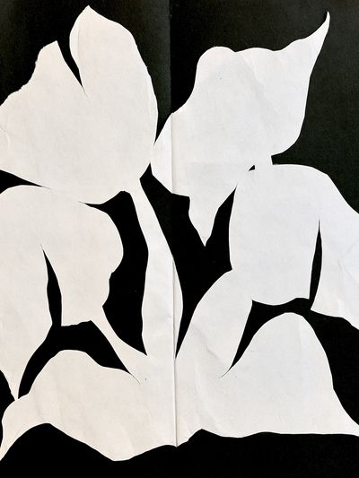 White Paper Cutout Abstract Poster. poster
