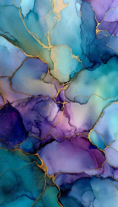Azure Violet Marble Abstract Poster.