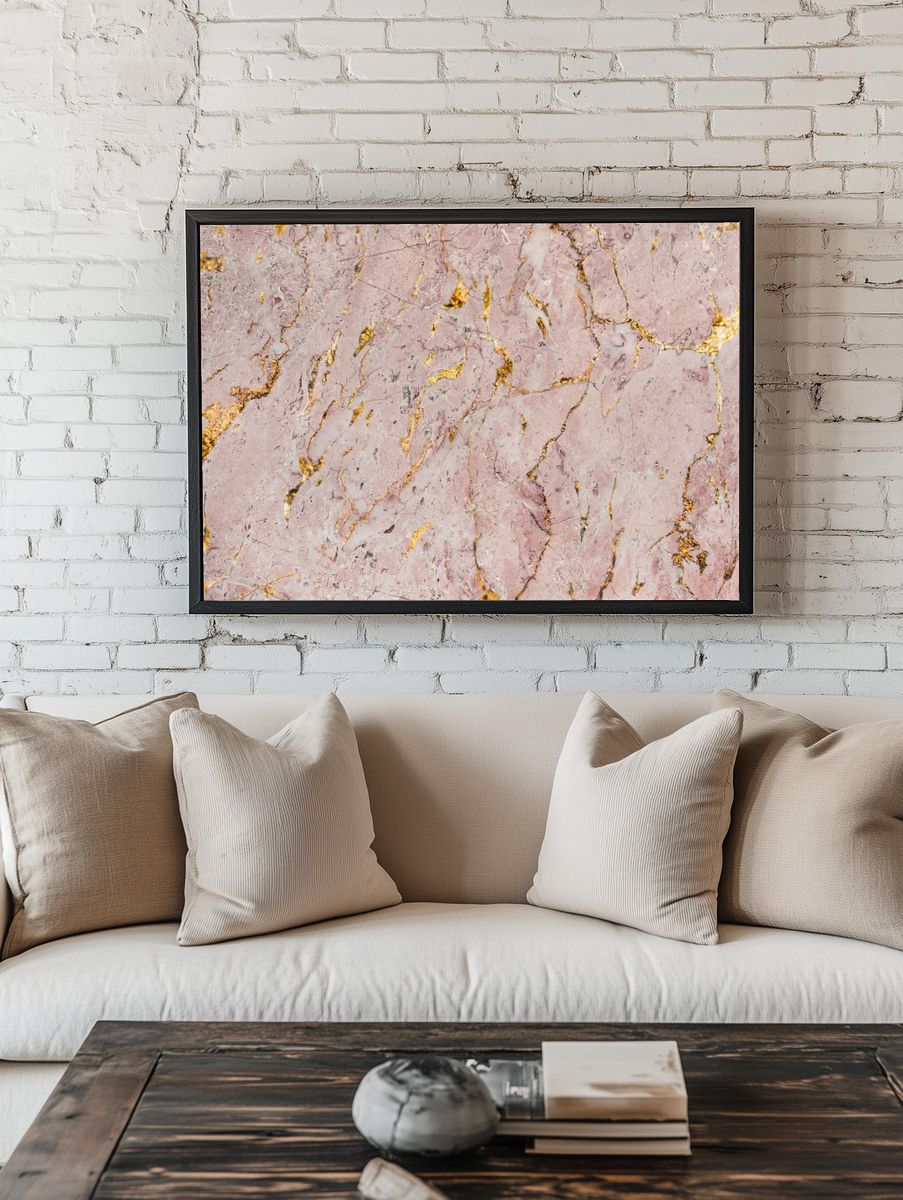 Pink marble rock textured background. — room view 1