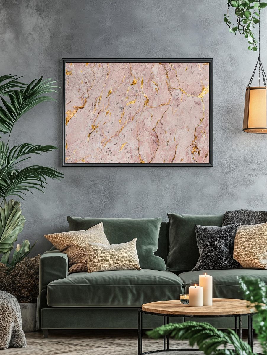 Pink marble rock textured background. — room view 4