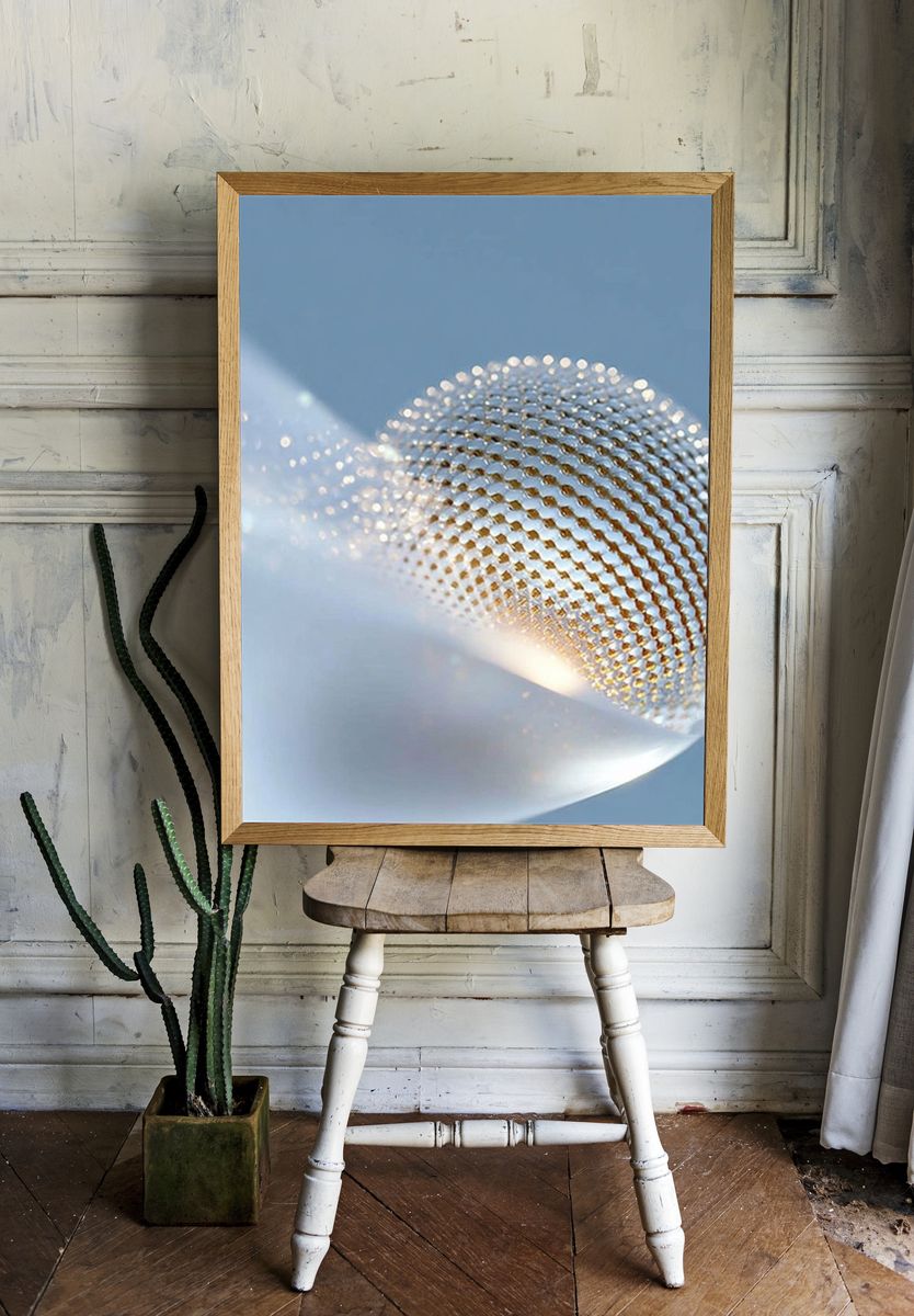 Luminous Orb Abstract Print. room preview
