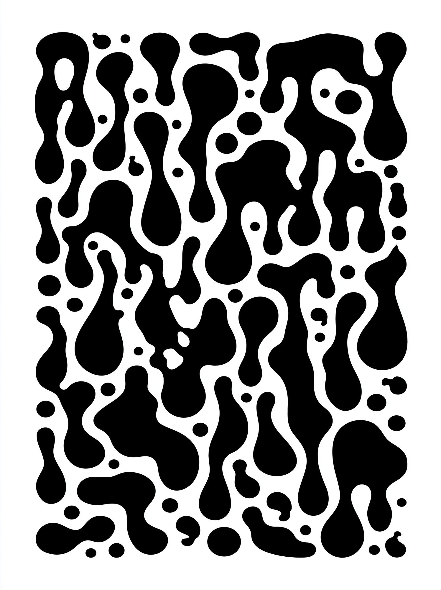 Black Organic Blob Abstract Poster. poster — abstract art