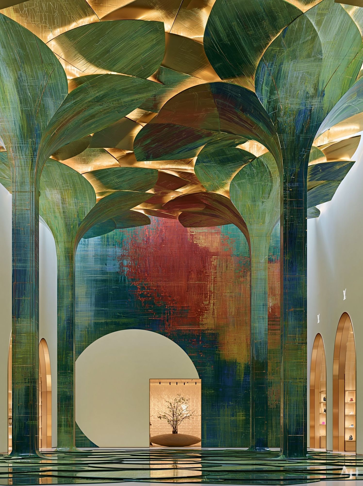 Abstract Botanical Atrium Print. poster detail