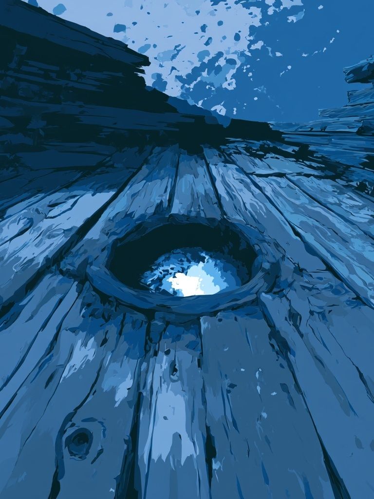 Blue Wooden Texture Abstract Print. poster detail