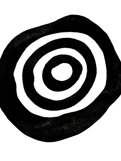 Concentric Ink Rings Poster. poster