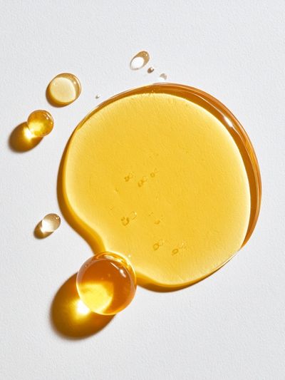 Golden Droplets Abstract Poster. poster