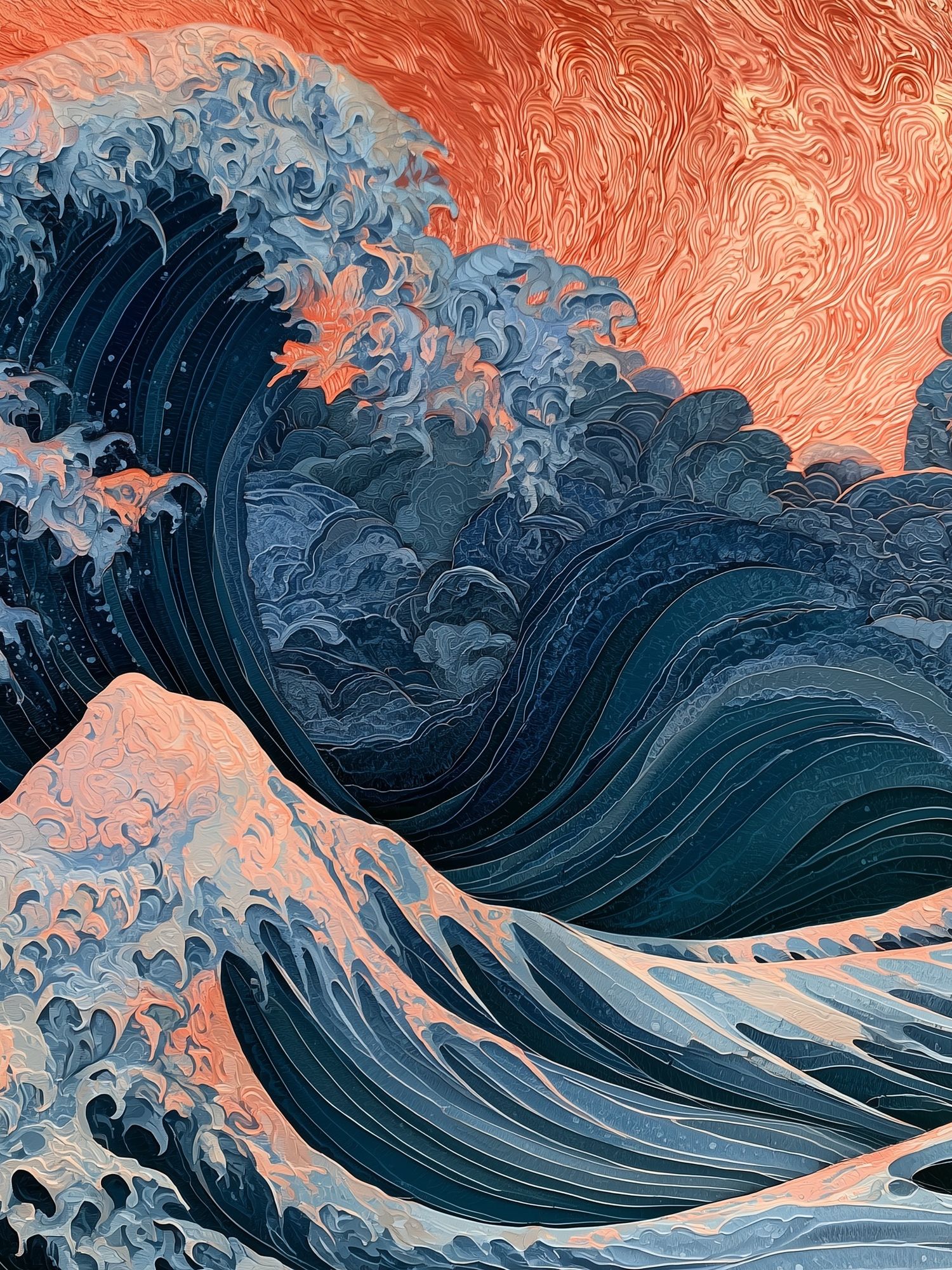 Ocean Wave Abstract Poster. poster — abstract art