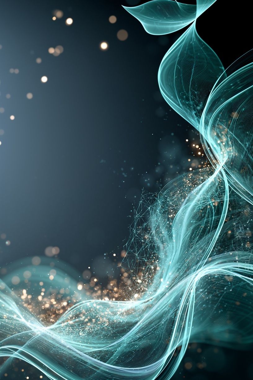 Aqua Light Waves Abstract Poster. poster detail