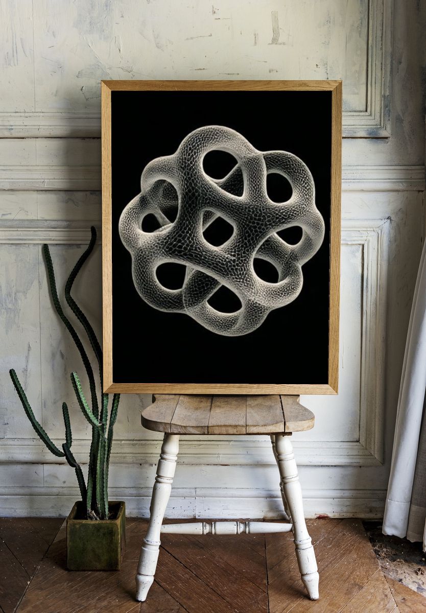 Organic Knot Abstract Poster. — room view 1