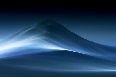 Blue Misty Mountain Abstract Poster.