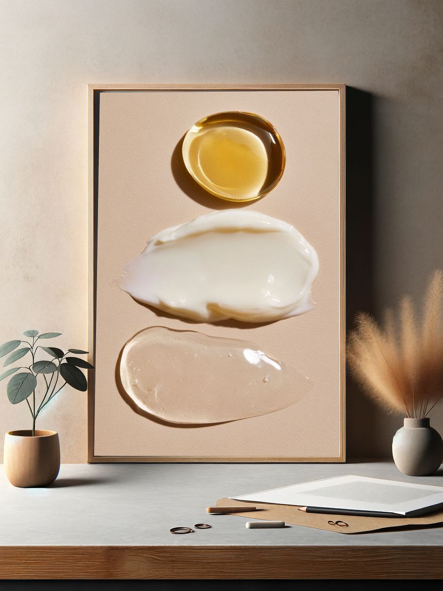 Golden Cream Texture Poster. — room view 2