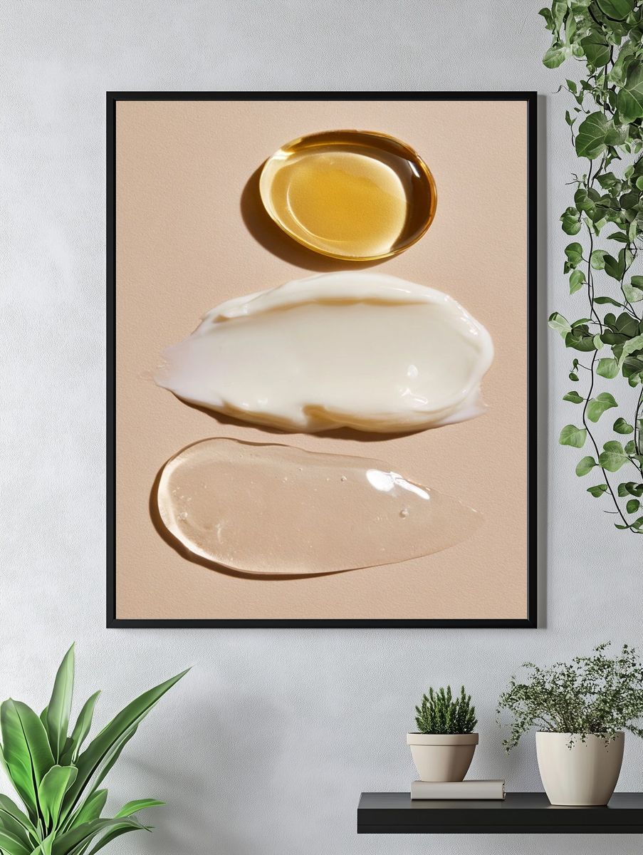 Golden Cream Texture Poster. — room view 4