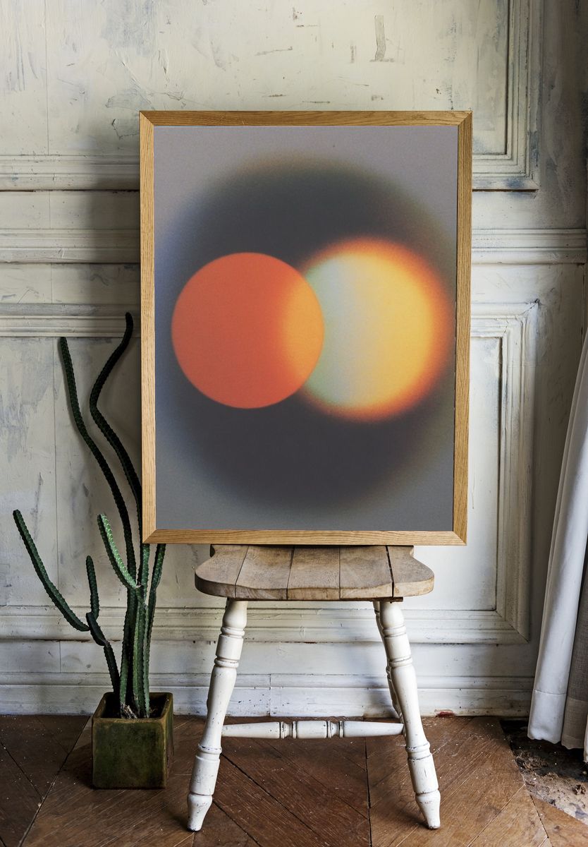 Orbital Glow Abstract Poster. — room view 1