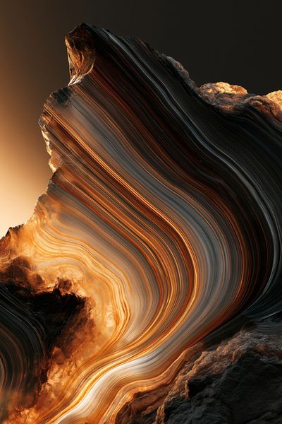 Molten Rock Abstract Poster.