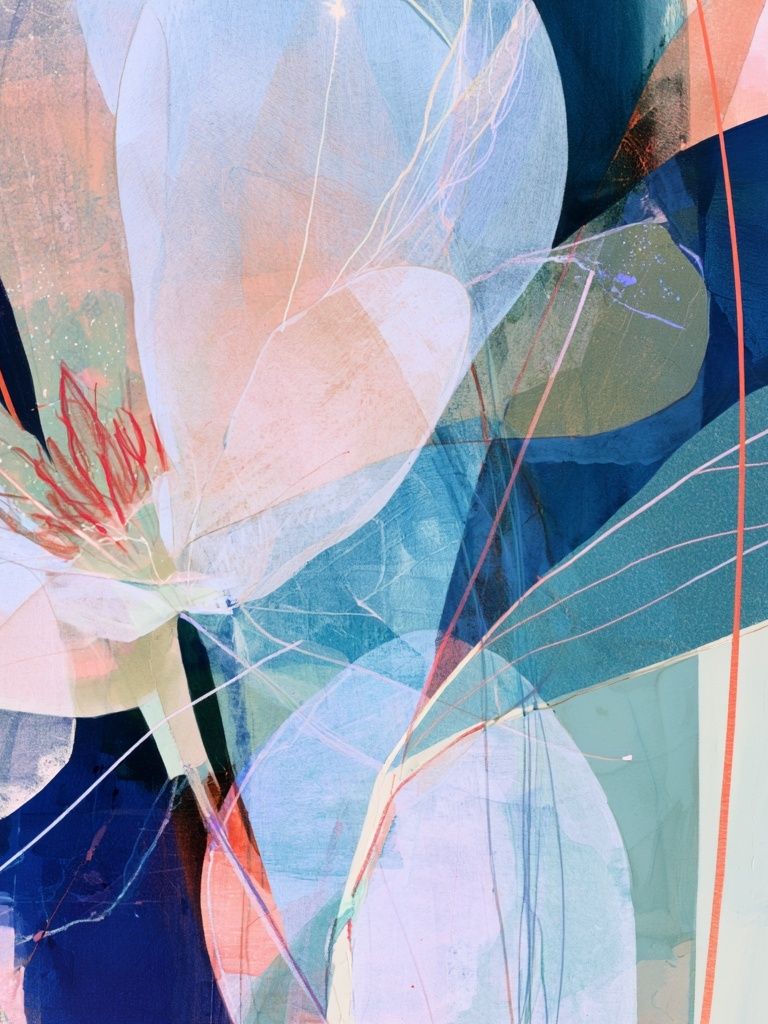Abstract Floral Bloom Poster. poster — abstract art