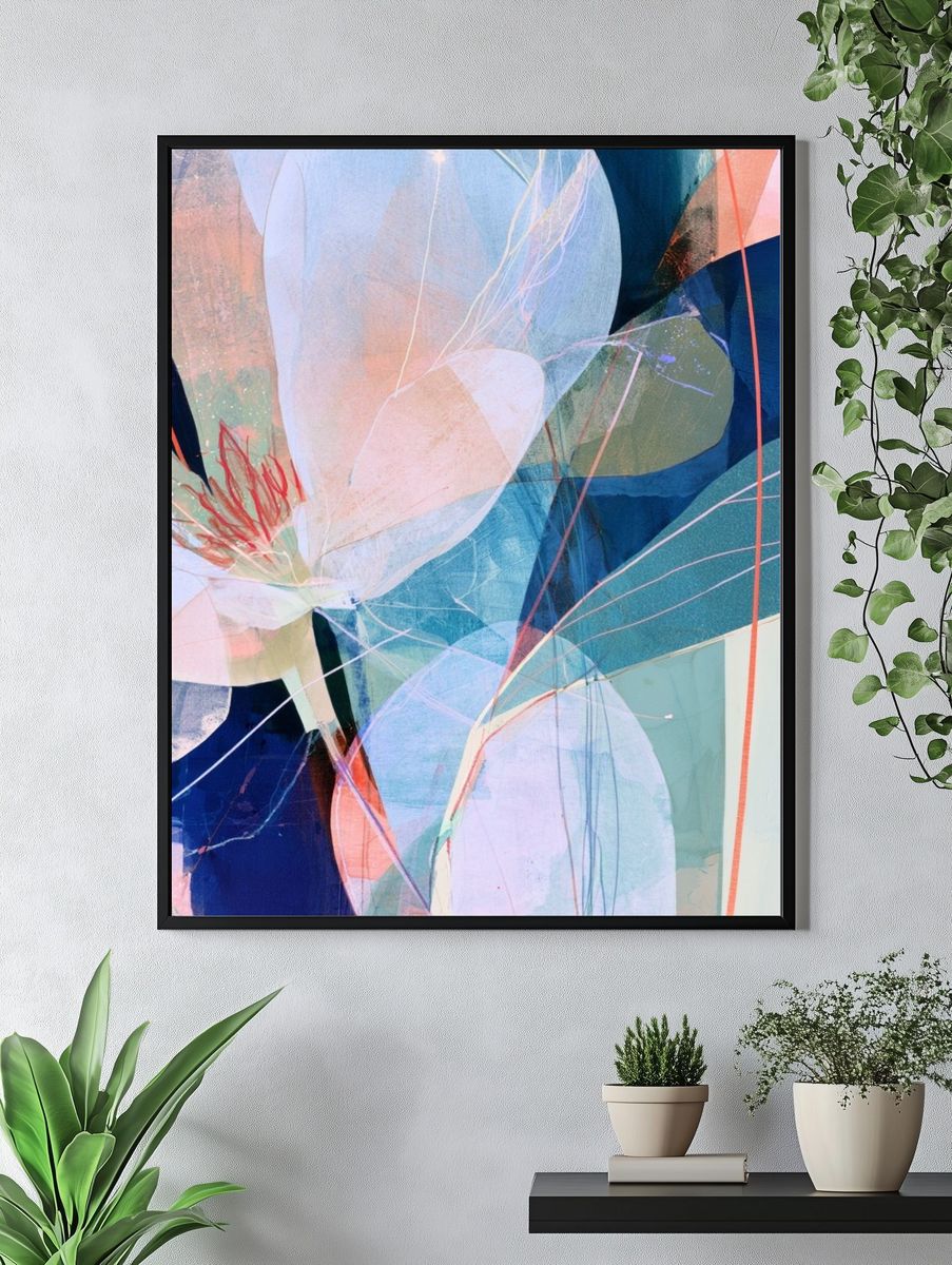 Abstract Floral Bloom Poster. — room view 4