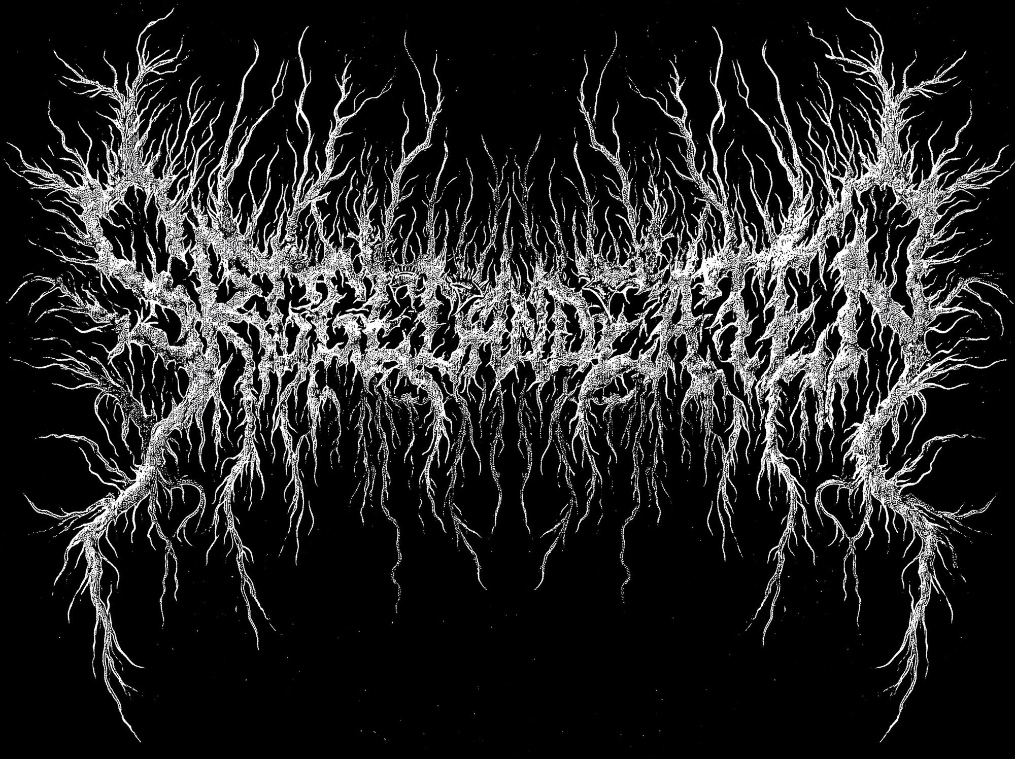 Twisted Root Network Black-White Print. poster — abstract art