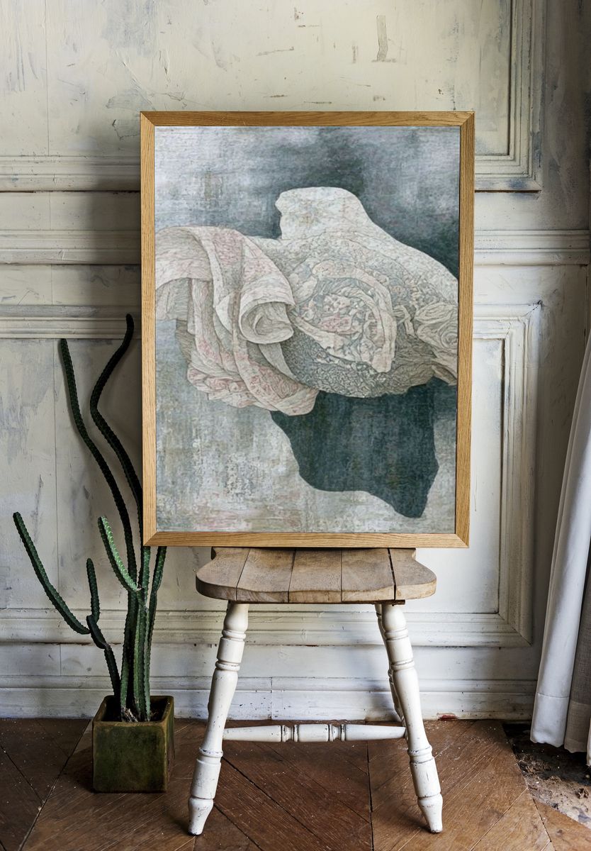 Abstract Textile Forms Poster. — room view 1