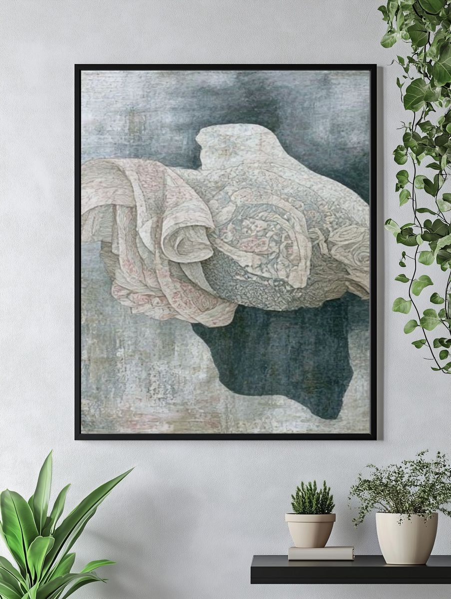 Abstract Textile Forms Poster. — room view 4