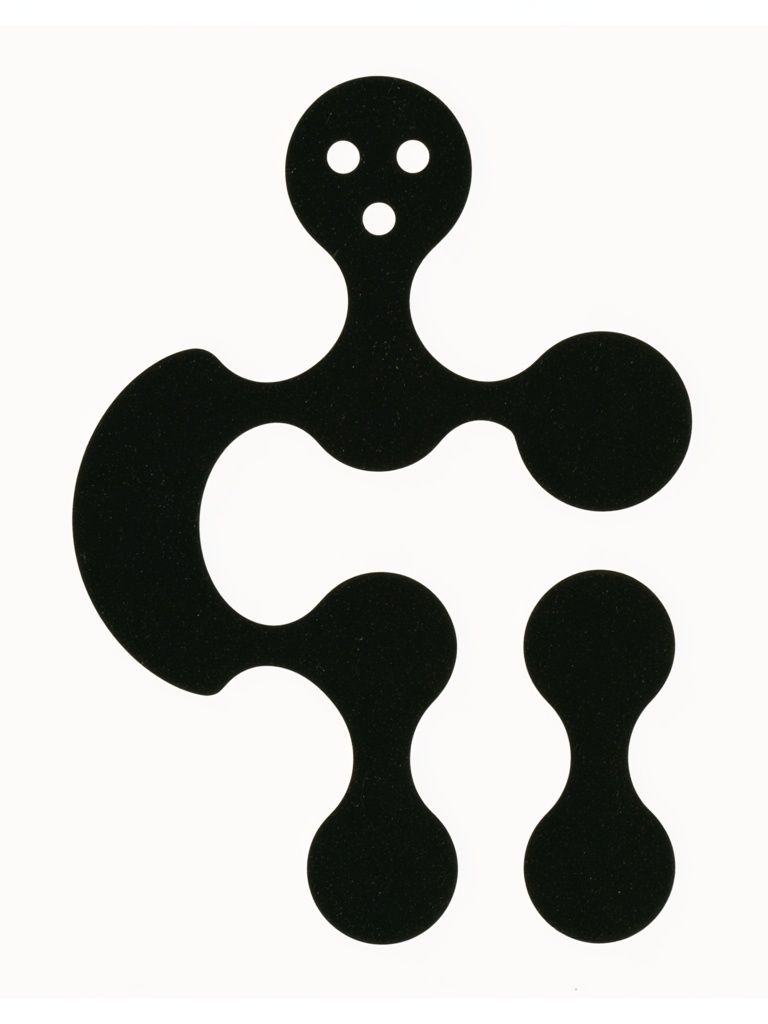 Black Organic Abstract Poster. poster detail
