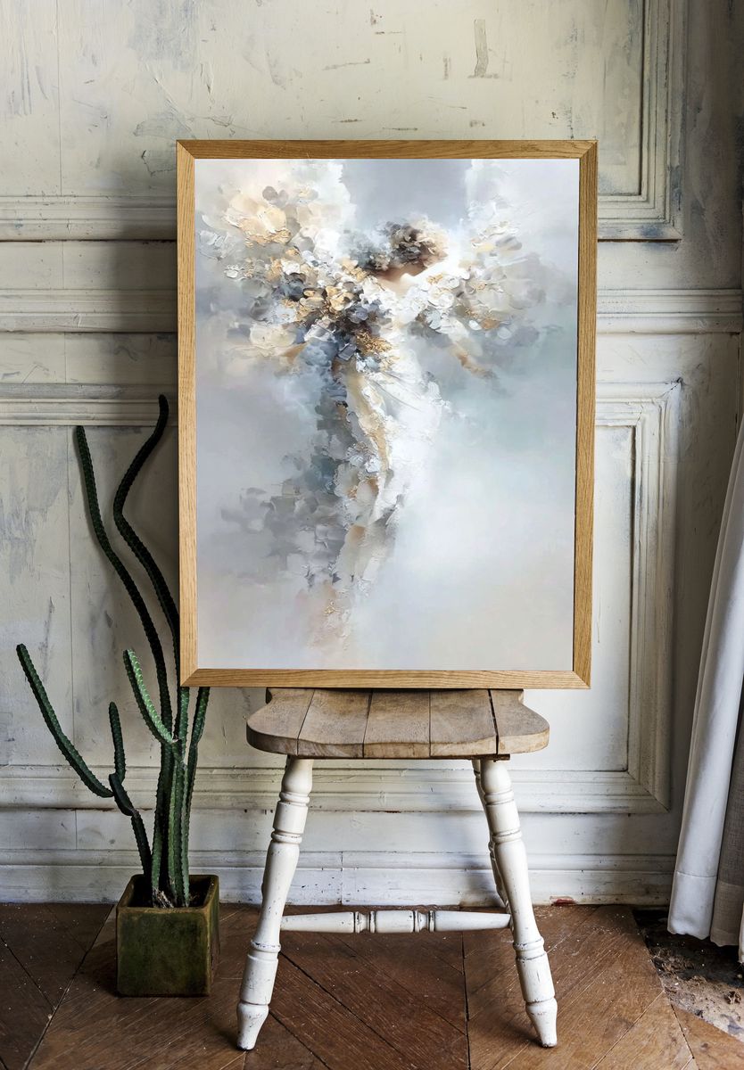 Abstract Floral Bloom Poster. room preview