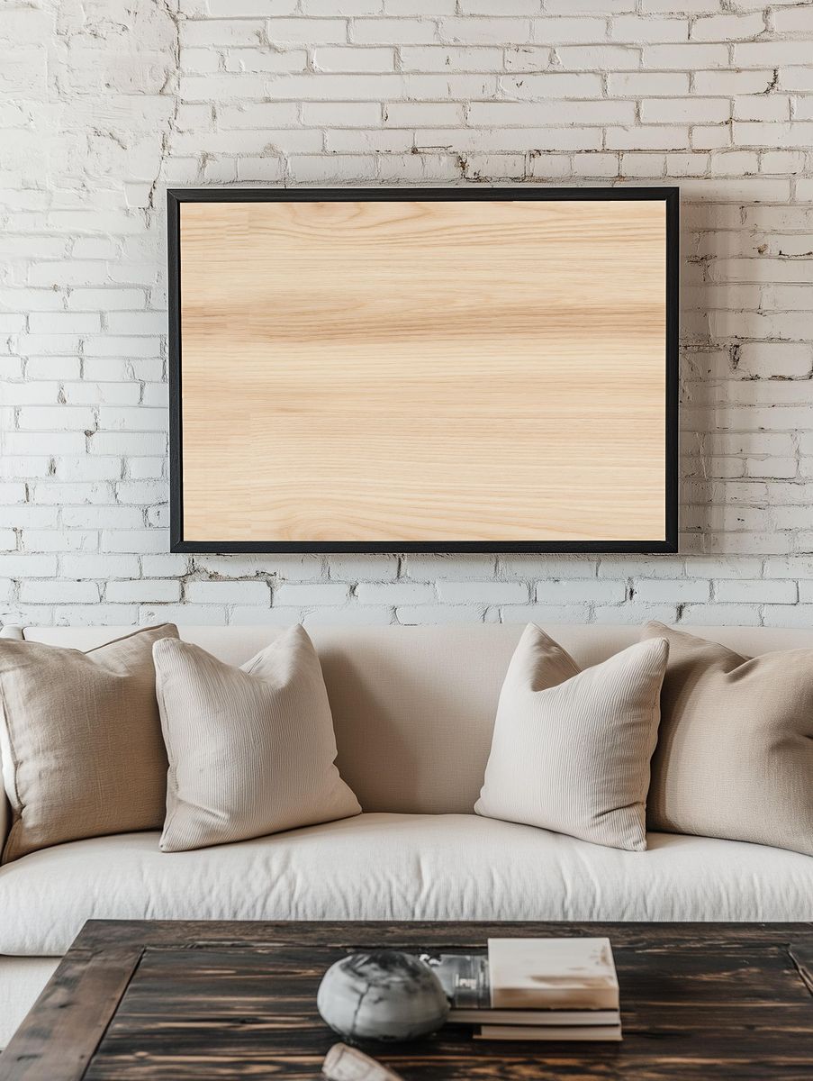 Light Birch Wood Texture Print. — room view 1