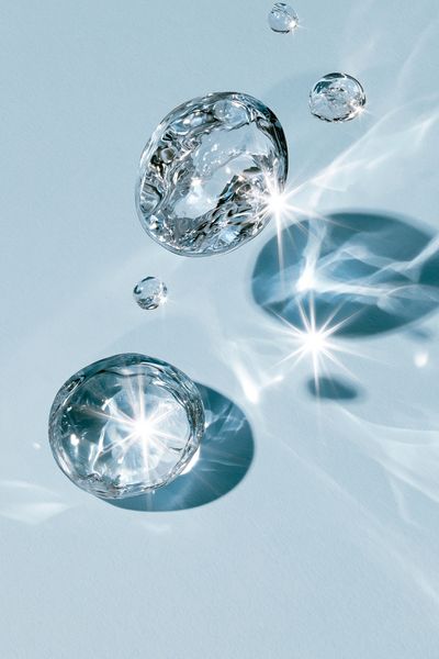 Crystal Water Drops Abstract Poster. poster