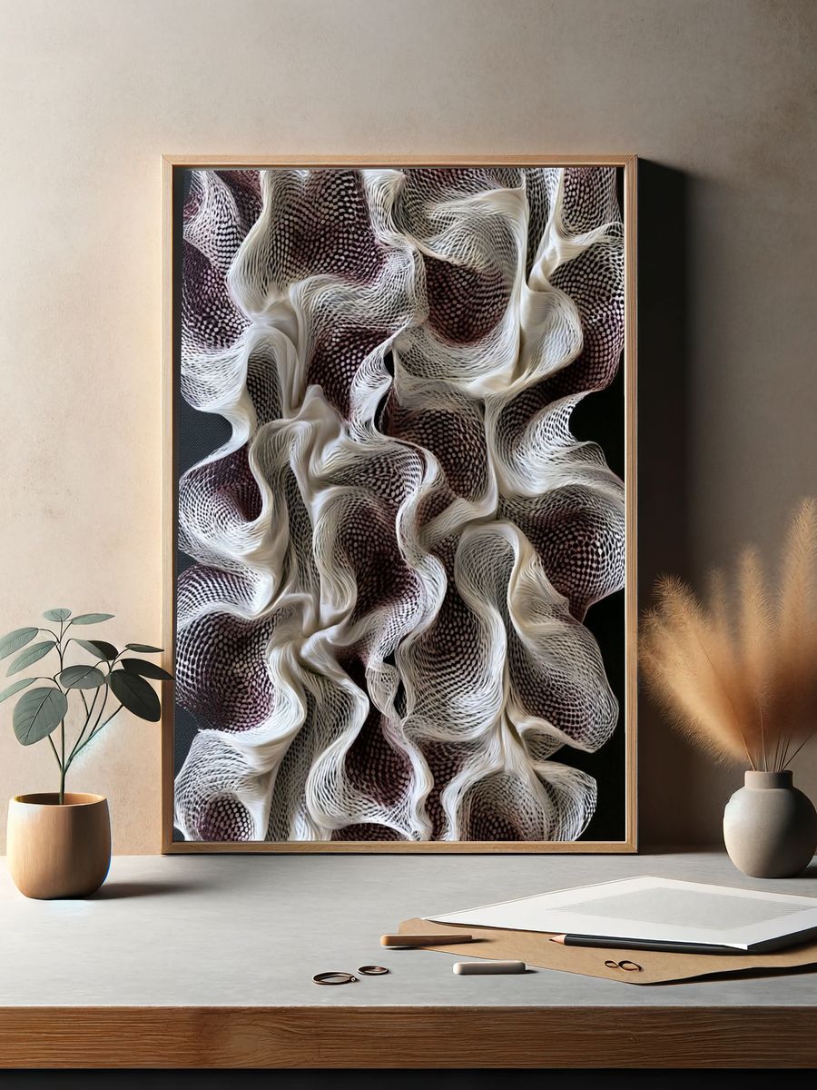 Textured Organic Abstract Poster. — room view 2