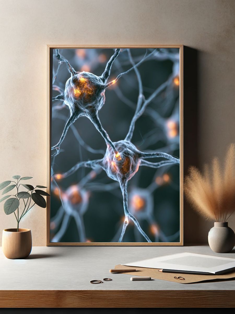 Neural Network Glow Poster. — room view 2