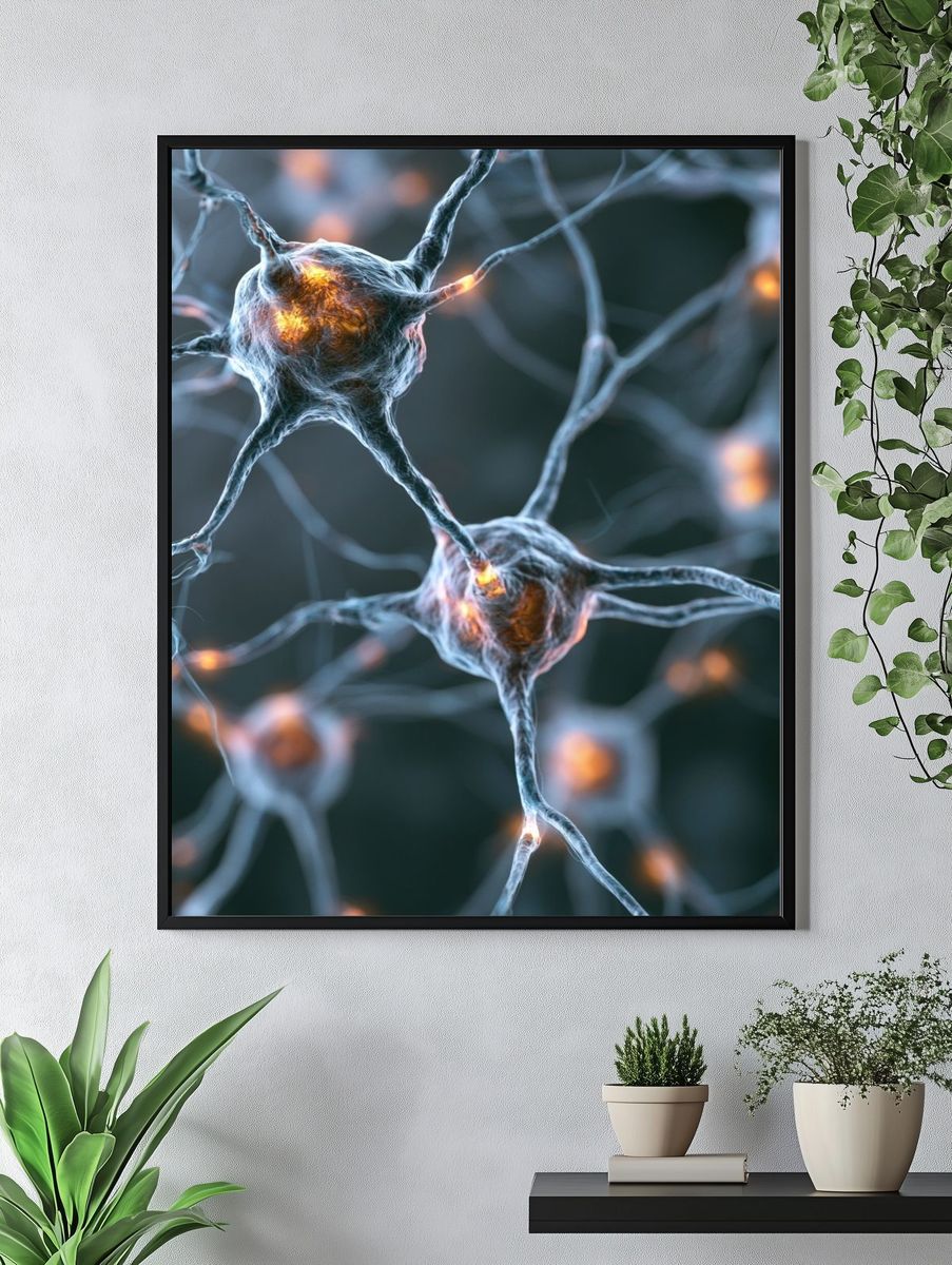 Neural Network Glow Poster. — room view 4
