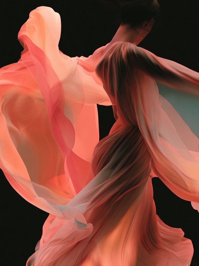 Coral Flow Abstract Print. poster — abstract art