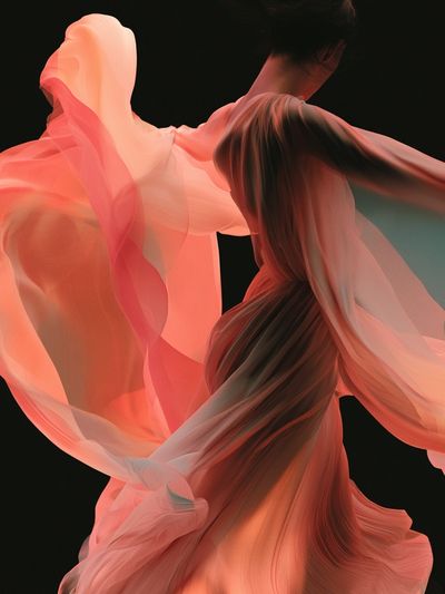 Coral Flow Abstract Print. poster