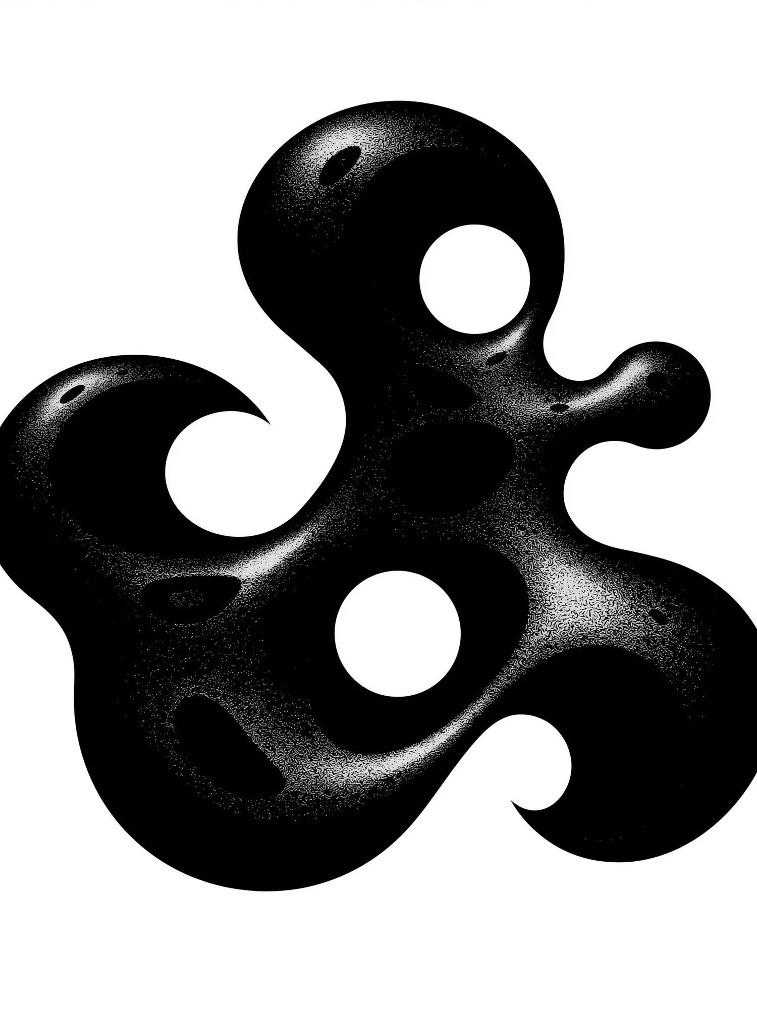 Organic Black Abstract Poster. poster — abstract art