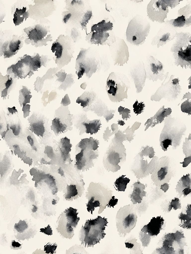 Monochrome Ink Blot Abstract Poster. poster detail