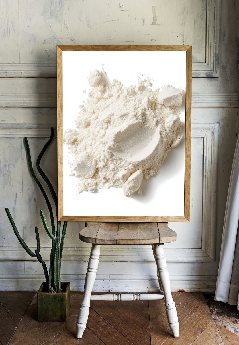 Cream Powder Texture Print. — room view 1