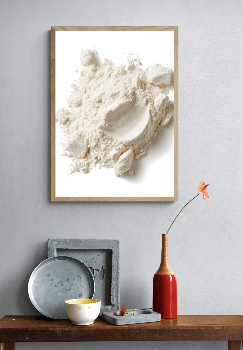 Cream Powder Texture Print. — room view 3