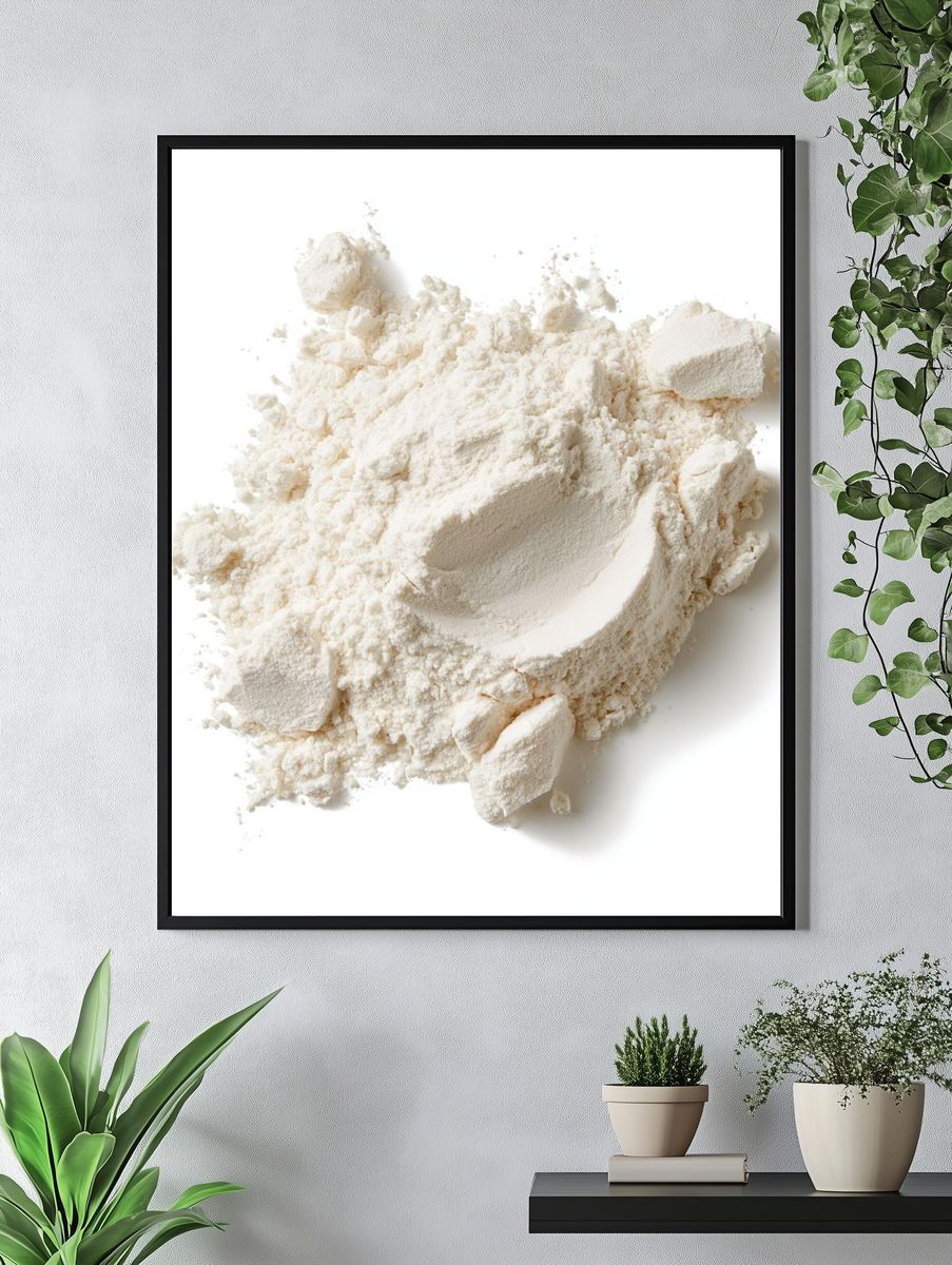Cream Powder Texture Print. — room view 4
