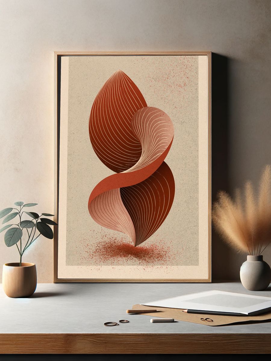 Organic Abstract Form Poster. — room view 2