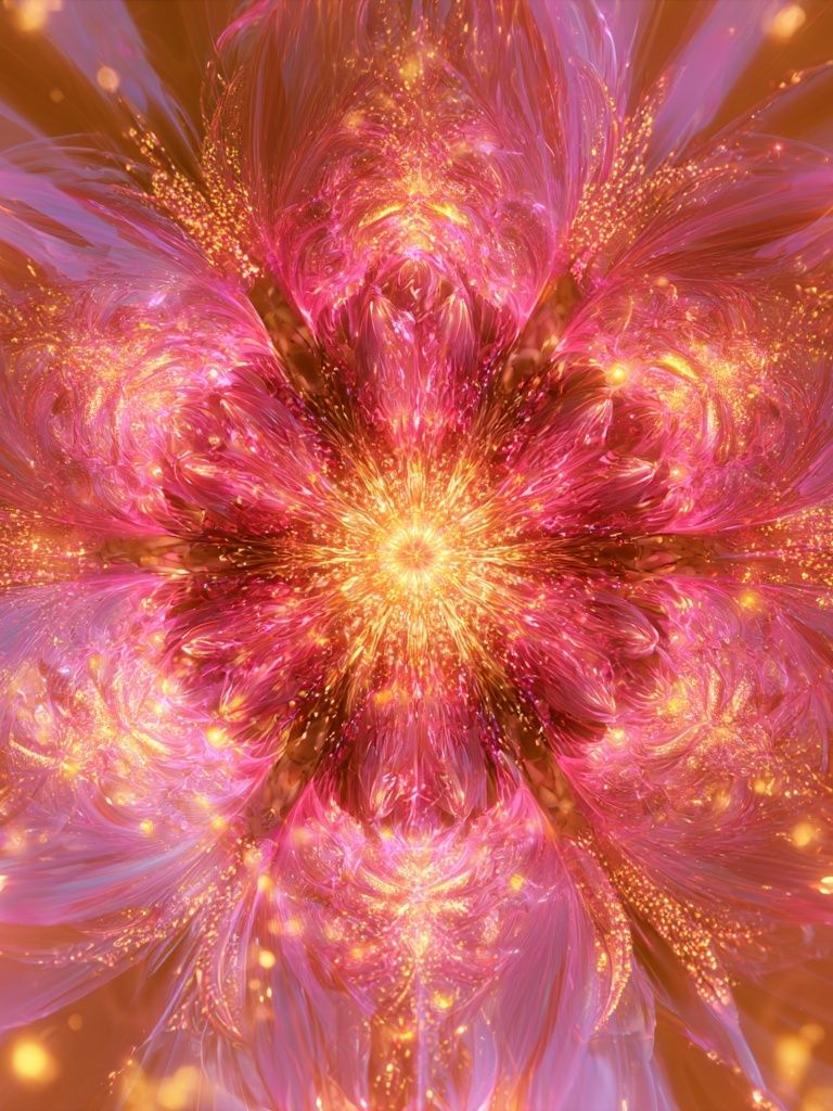 Radiant Pink Bloom Abstract Poster. poster — abstract art