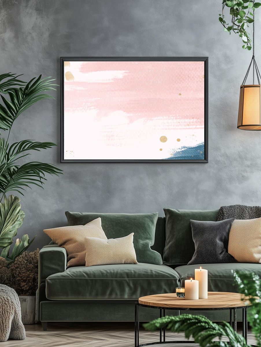 Abstract Brushstroke Art Poster. — room view 4