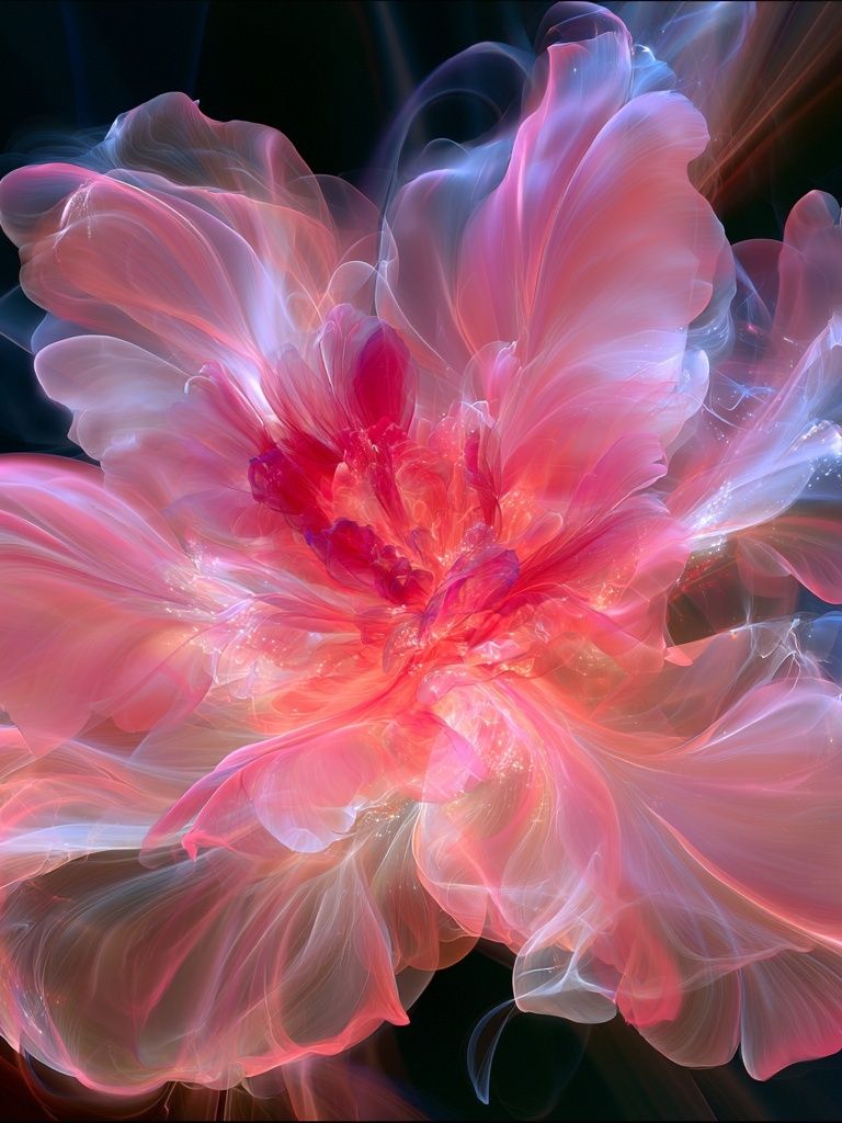 Blush Bloom Abstract Print. poster — abstract art