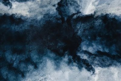Abstract Blue and White Watercolor Poster. poster print