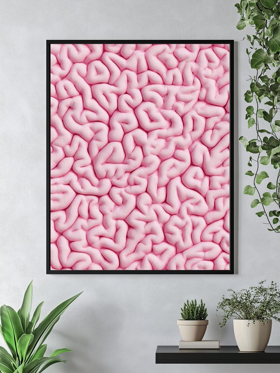 Abstract Brain Texture Poster. — room view 4