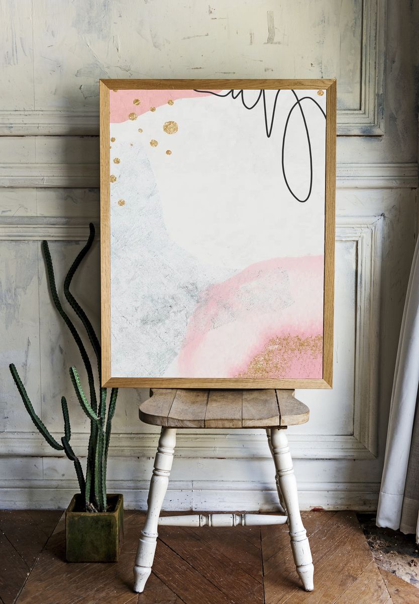 Pastel contemporary Memphis textured mobile. — room view 1
